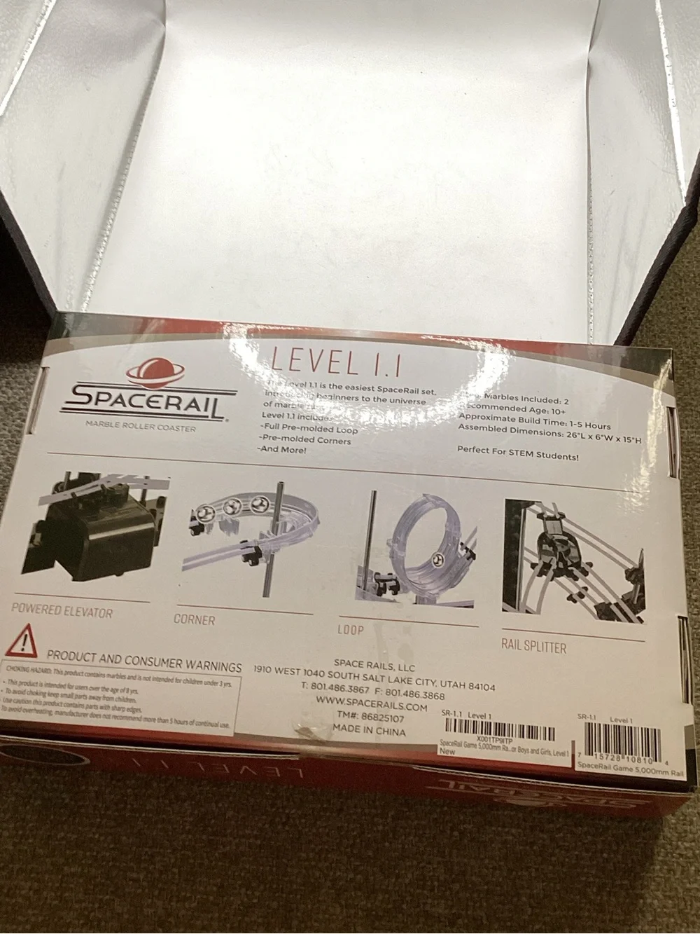 SpaceRail Marble Roller Coaster Kit - level 1.1 - STEM